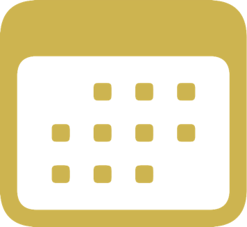 A gold calendar grid icon on a muted green background, representing the “Calendar Sync” feature that syncs important tasks and reminders to your calendar.